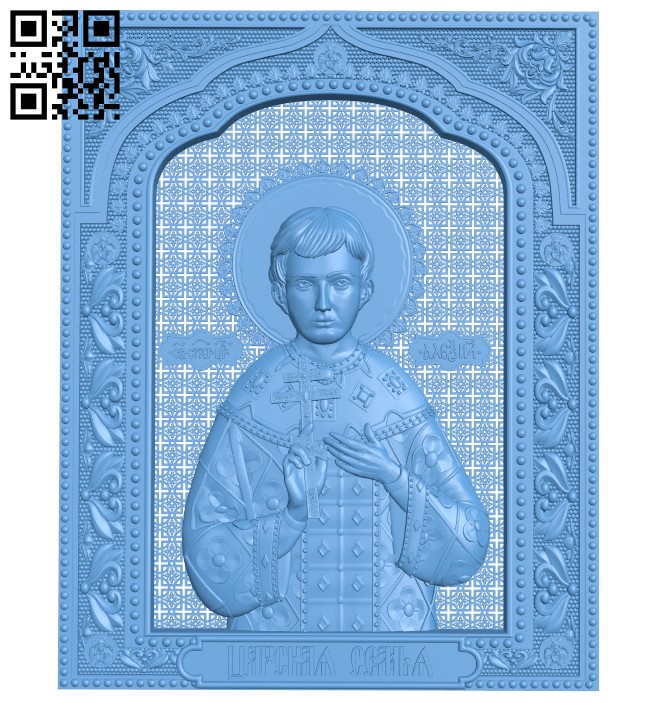 Icon of Tsarevich Alexei A005843 download free stl files 3d model for CNC wood carving