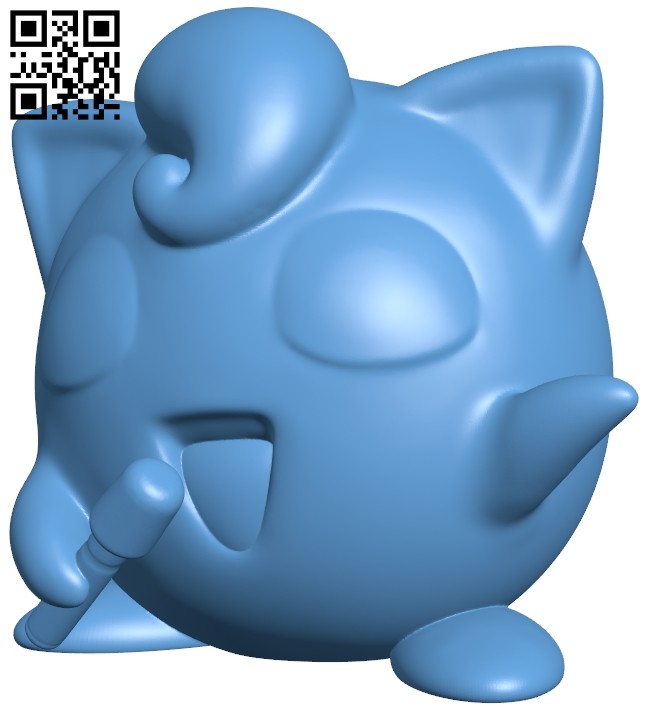 Jigglypuff - Pokemon B008830 file obj free download 3D Model for CNC and 3d printer