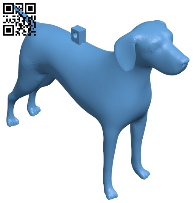 Keychain dog B008816 file obj free download 3D Model for CNC and 3d printer