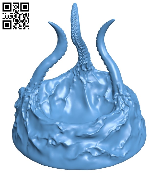 Kraken Birdwaterer B008885 file obj free download 3D Model for CNC and 3d printer