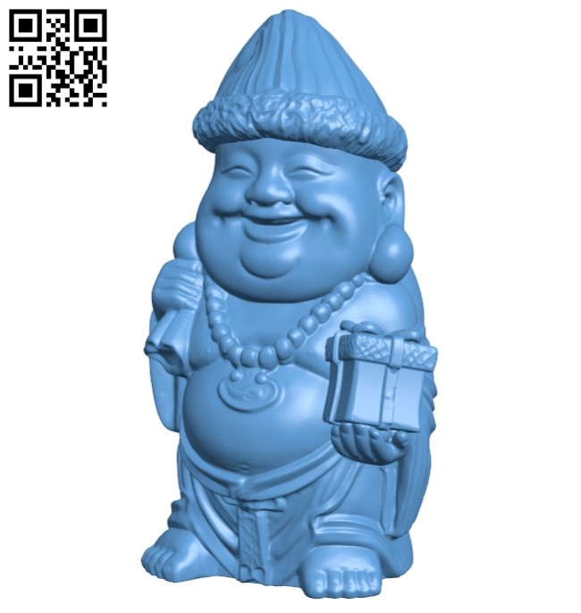 Laughing Buddha B008621 file stl free download 3D Model for CNC and 3d printer