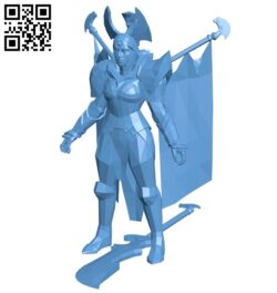 Legion Commander – dota 2 B008658 file stl free download 3D Model for CNC and 3d printer