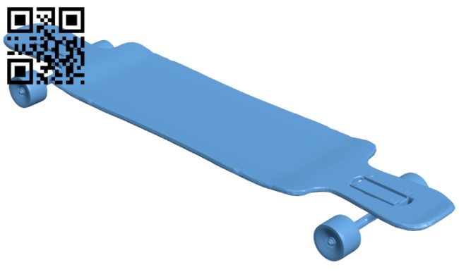 Longboard B008917 file obj free download 3D Model for CNC and 3d printer