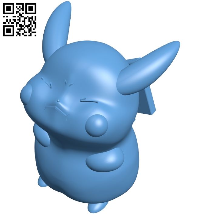 Merged pikachu - pokemon B008856 file obj free download 3D Model for CNC and 3d printer