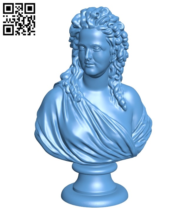 Met bust of madame de wailly - man B008832 file obj free download 3D Model for CNC and 3d printer