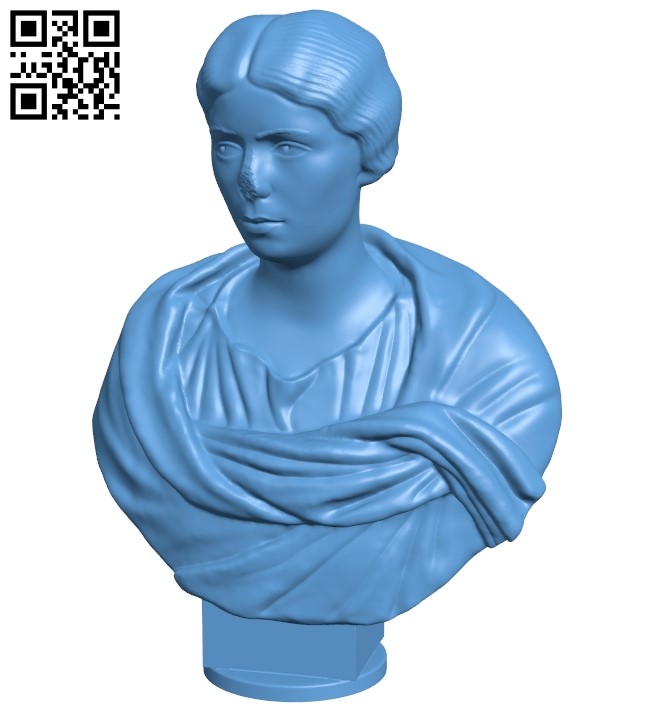 Met marble portrait bust of a woman B008846 file obj free download 3D Model for CNC and 3d printer