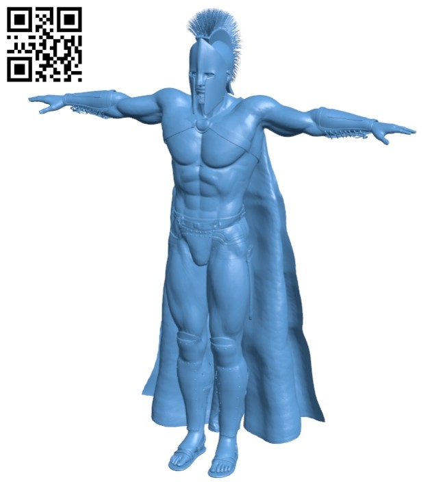 Mighty warrior - man B008697 file stl free download 3D Model for CNC and 3d printer