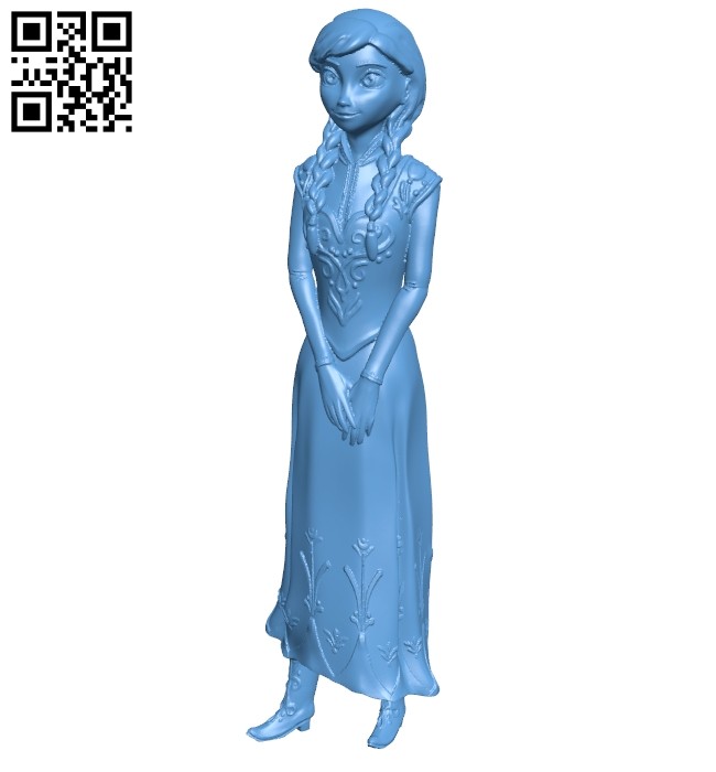 Miss Anna - anna elsa olaf kristoff sven B008759 file obj free download 3D Model for CNC and 3d printer