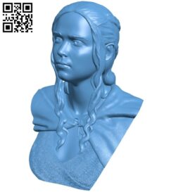 Miss Daenerys noinfill bust B008768 file obj free download 3D Model for CNC and 3d printer
