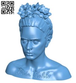 Miss Frida Kahlo Bust B008801 file obj free download 3D Model for CNC and 3d printer