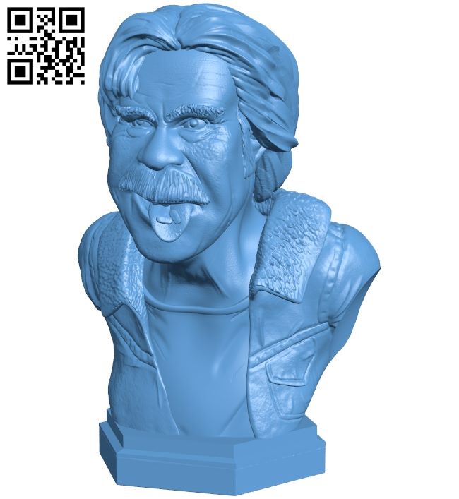 Mr Frank Gallagher bust B008852 file obj free download 3D Model for CNC and 3d printer
