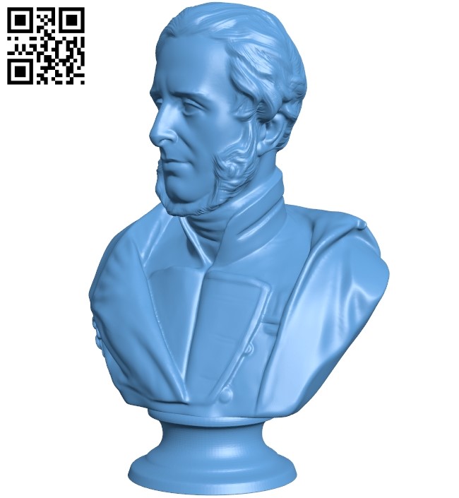 Mr Henry Havelock bust B008886 file obj free download 3D Model for CNC and 3d printer