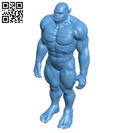 Orc Warrior B008625 file stl free download 3D Model for CNC and 3d printer