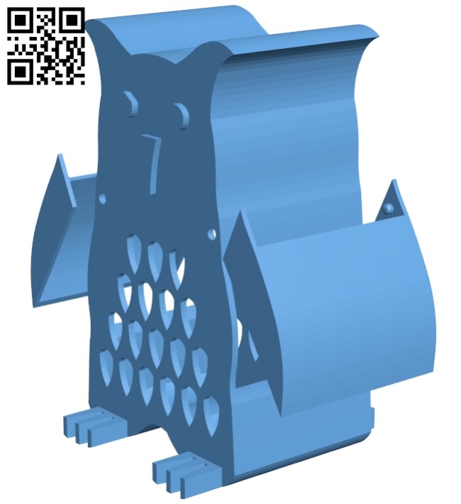Owl bank B008661 file stl free download 3D Model for CNC and 3d printer