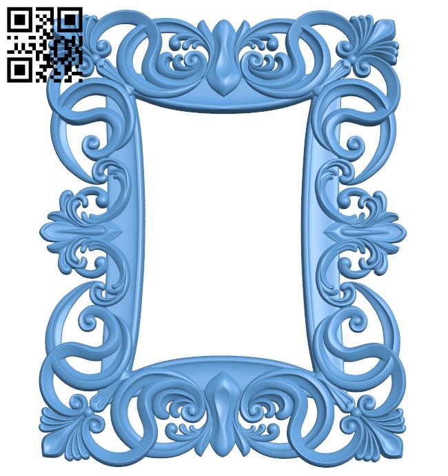 Picture frame or mirror A005715 download free stl files 3d model for CNC wood carving