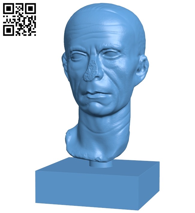 Portrait of a man at the metropolitan museum of art new york - head B008805 file obj free download 3D Model for CNC and 3d printer