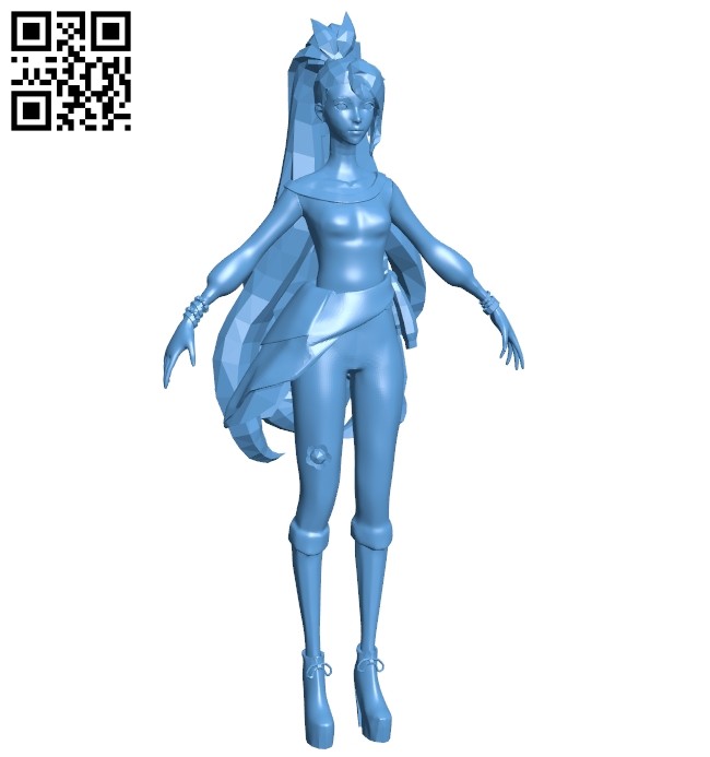 Purple hair B008839 file obj free download 3D Model for CNC and 3d printer  – Download Stl Files