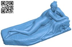Reclining Naiad B008754 file obj free download 3D Model for CNC and 3d printer