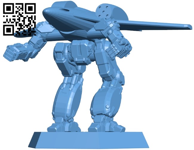 Robot hybrid mech B008882 file obj free download 3D Model for CNC and 3d printer