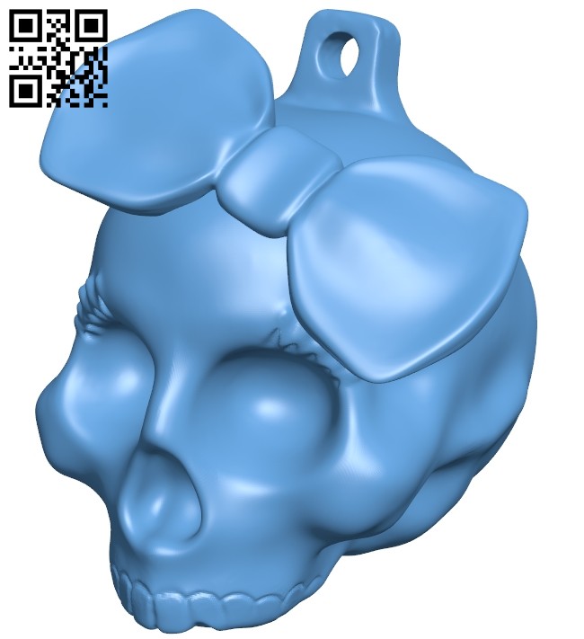 Skull pendant B008698 file stl free download 3D Model for CNC and 3d printer