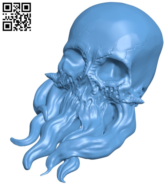 Skull tentacle B008634 file stl free download 3D Model for CNC and 3d printer