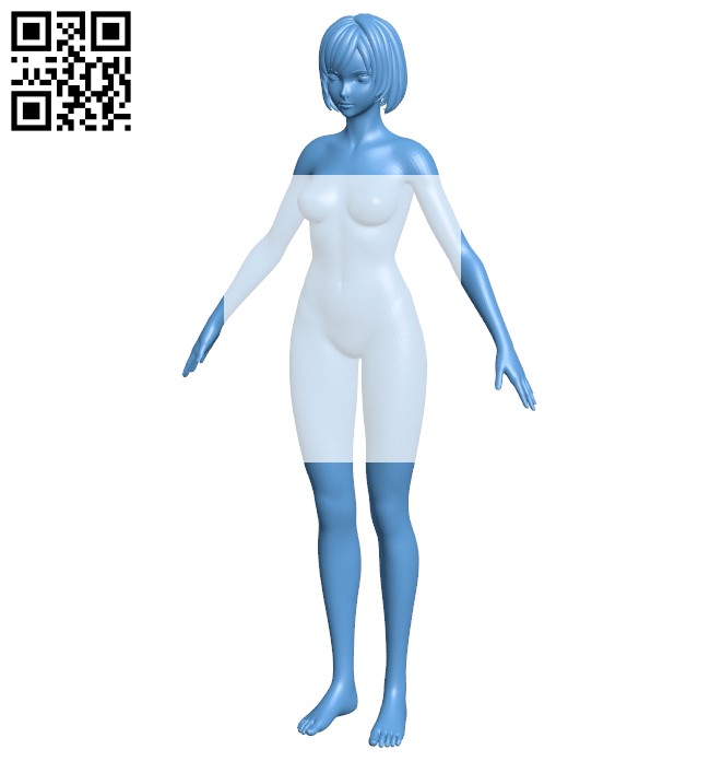 Smooth girl B008867 file obj free download 3D Model for CNC and 3d printer