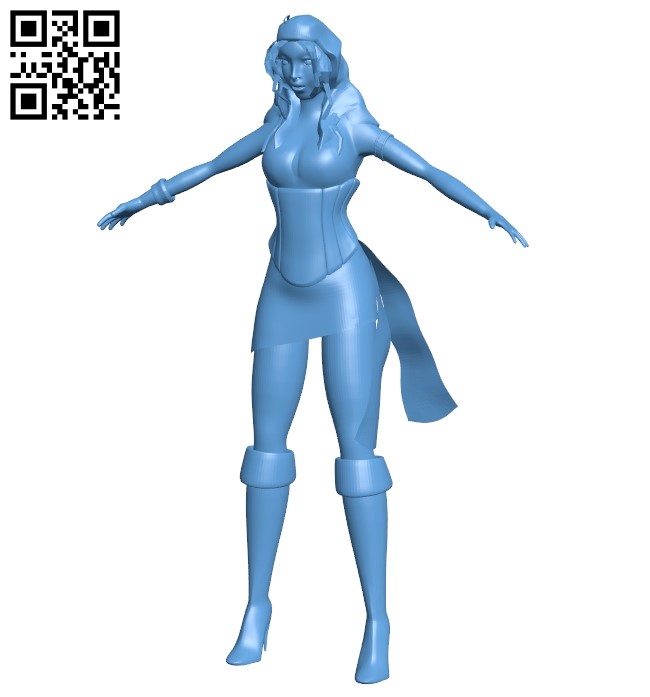 Steampunk girl B008857 file obj free download 3D Model for CNC and 3d printer