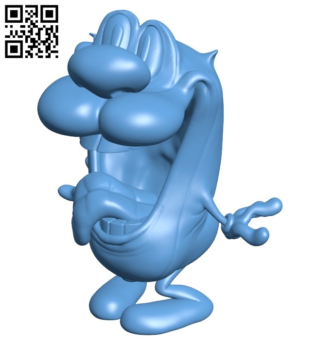 Stimpy B008722 file obj free download 3D Model for CNC and 3d printer