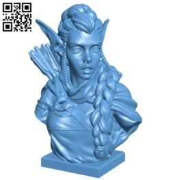 Sun Elf Ears bust B008796 file obj free download 3D Model for CNC and 3d printer