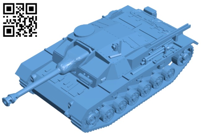 Tank stug B008639 file stl free download 3D Model for CNC and 3d printer