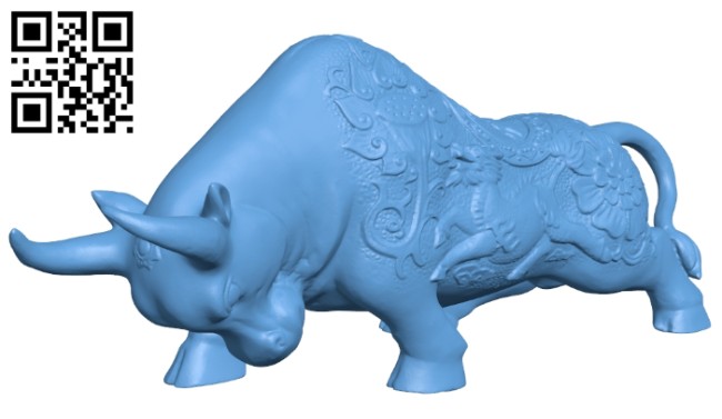 The buffalo is made of copper - bull B008659 file stl free download 3D Model for CNC and 3d printer