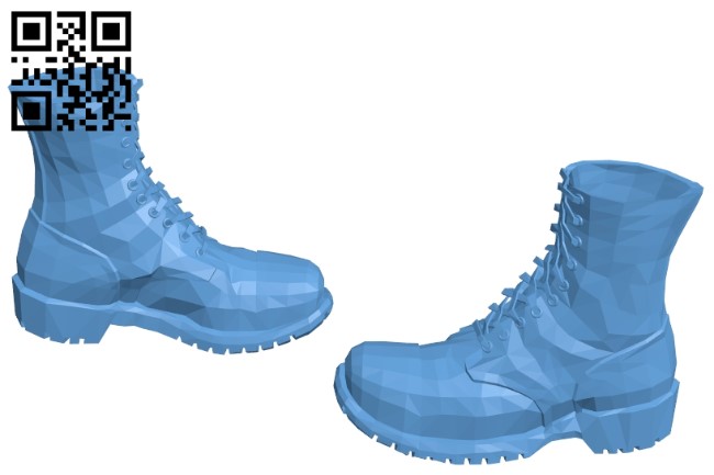 Army boots - shoes B008932 file obj free download 3D Model for CNC and 3d printer