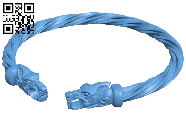 Bracelet viking B008970 file obj free download 3D Model for CNC and 3d printer