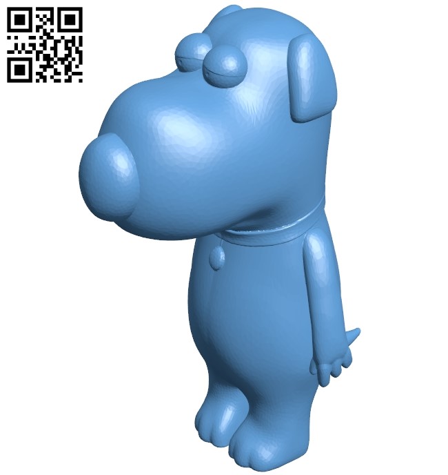 Brian griffin - dog B009025 file obj free download 3D Model for CNC and 3d printer