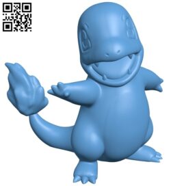 Charmander – Pokemon B008940 file obj free download 3D Model for CNC and 3d printer