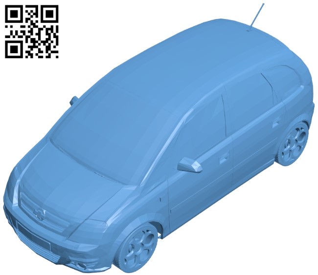 Chevrolet Meriva car B008933 file obj free download 3D Model for CNC and 3d printer