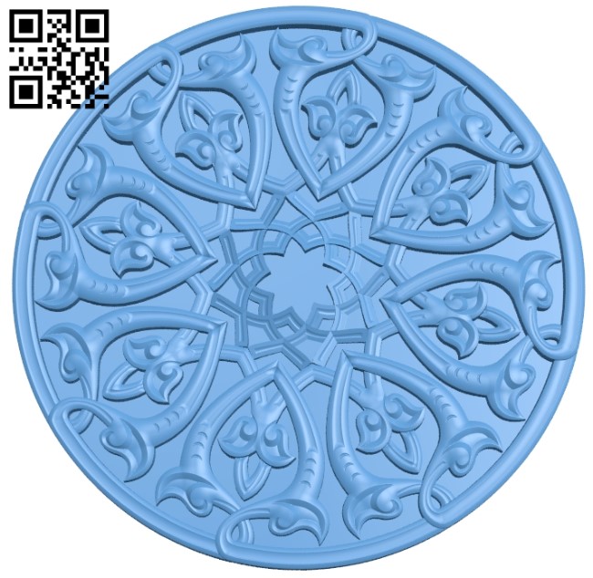 Circular disk pattern A005906 download free stl files 3d model for CNC wood carving