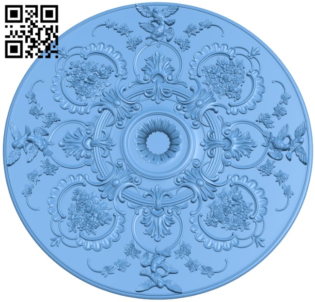 Circular disk pattern A005907 download free stl files 3d model for CNC wood carving