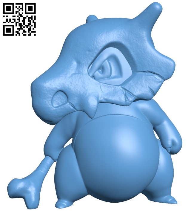 Cubone - Pokemon B008964 file obj free download 3D Model for CNC and 3d printer