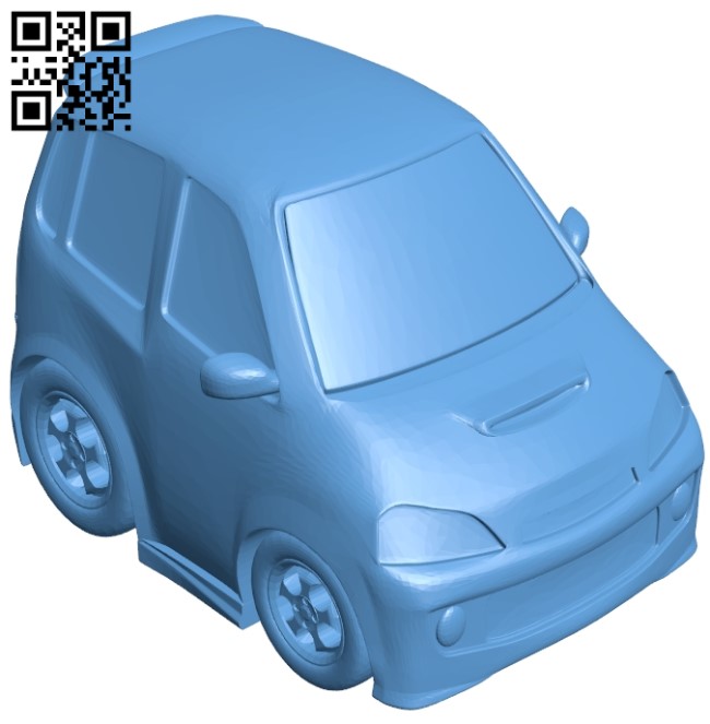 Daihatsu - car B009024 file obj free download 3D Model for CNC and 3d printer