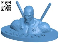 Deadpool bust B008987 file obj free download 3D Model for CNC and 3d printer