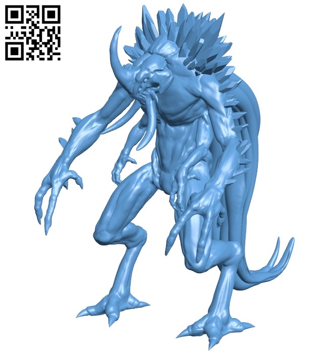 Demon alien B008995 file obj free download 3D Model for CNC and 3d printer
