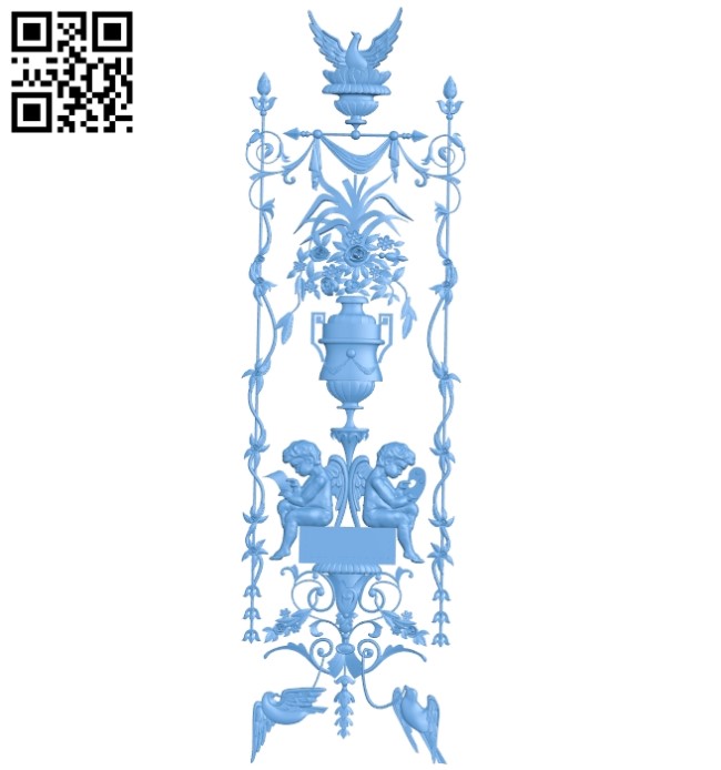 Door pattern decor design A005901 download free stl files 3d model for CNC wood carving