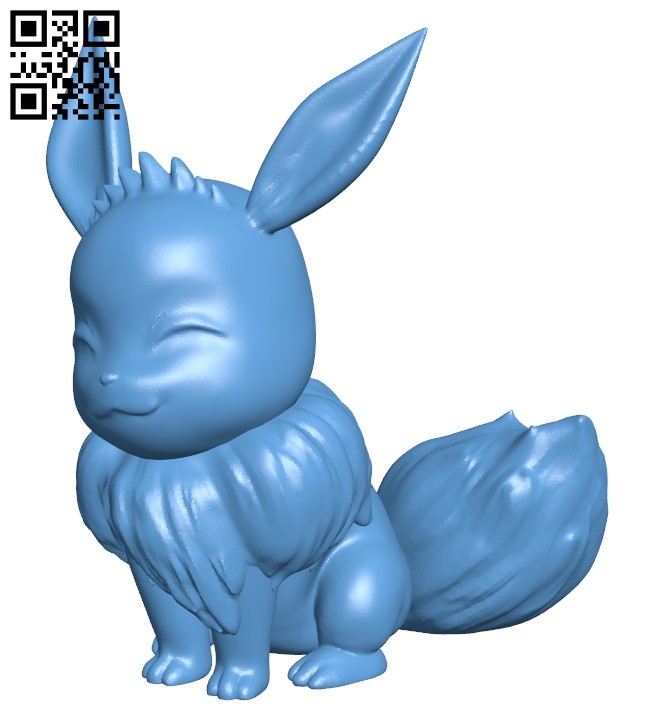 Eevee - Pokemon B008965 file obj free download 3D Model for CNC and 3d printer