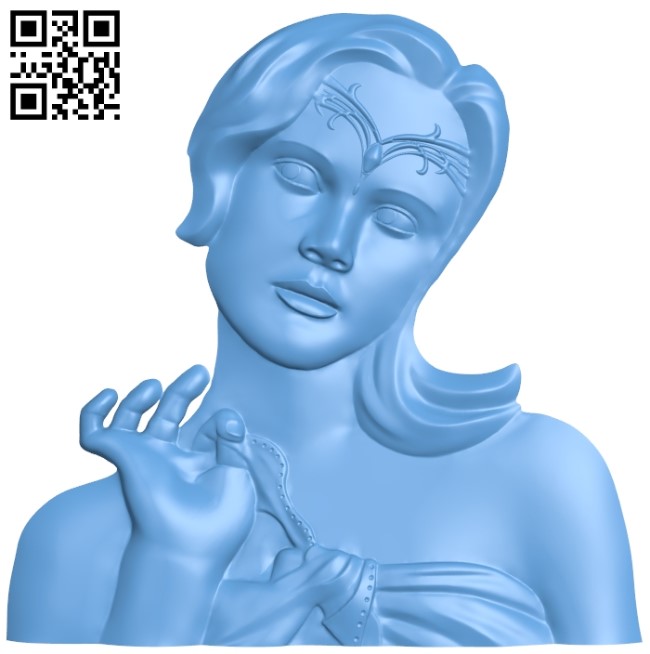 Girl painting A005921 download free stl files 3d model for CNC wood carving
