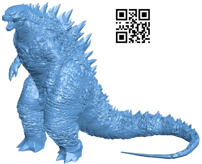 Godzilla B008967 file obj free download 3D Model for CNC and 3d printer
