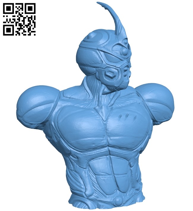 Guyver bust B008924 file obj free download 3D Model for CNC and 3d printer