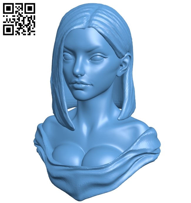 Head Poses women B008945 file obj free download 3D Model for CNC and 3d printer
