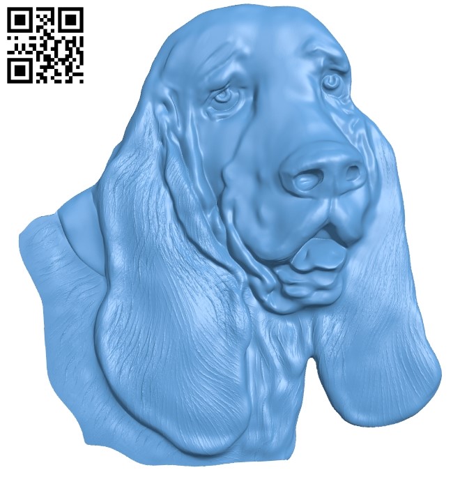Head dog A005926 download free stl files 3d model for CNC wood carving
