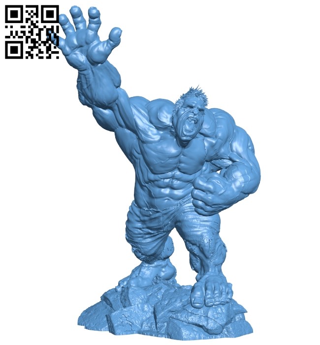 Hulk - superhero B008993 file obj free download 3D Model for CNC and 3d printer